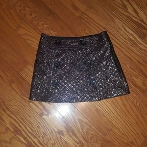 Express Brown Sparkly Skirt - Size 6